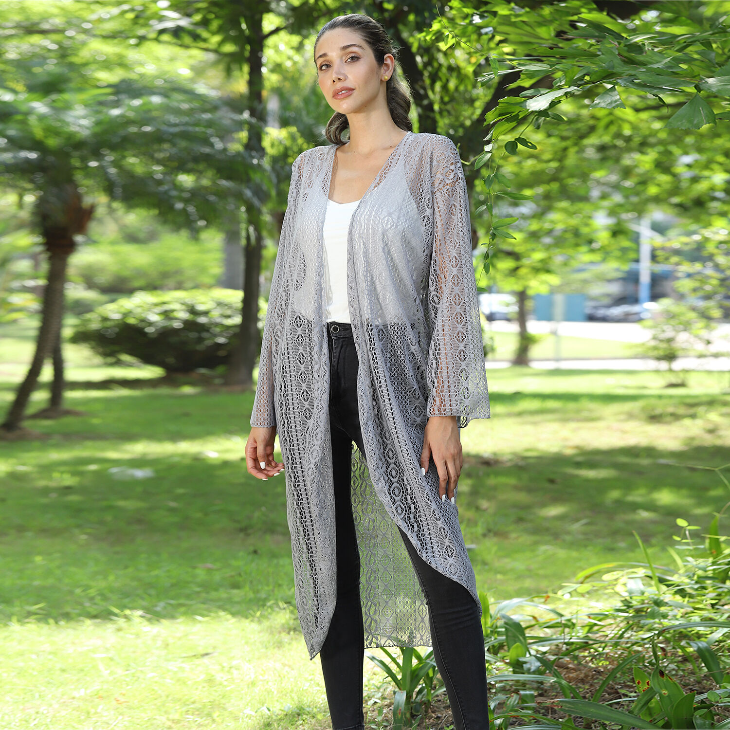 JOVIE Lace Kimono with Long Sleeves 