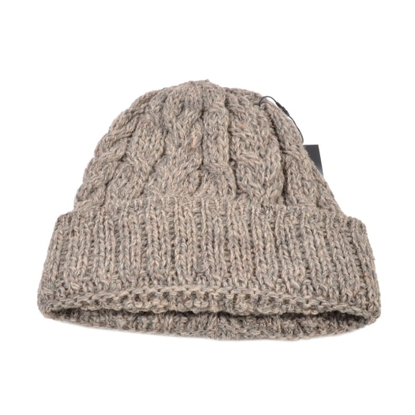 Aran 100% Pure Woollen Mills Cable Irish Hat in Grey Colour (One Size)