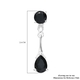 Boi Ploi Black Spinel Dangling Earrings (with Push Back) in Sterling Silver 3.25 Ct.