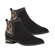Lotus Lolita Ankle Boots in Black and Leopard Print Details (Size 7)