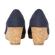 Lotus Microfibre Odina Peep-Toe Wedge Shoes (Size 3) - Navy