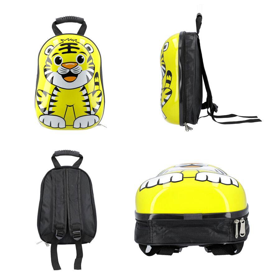 Cute Tiger Kids Backpack (Size 31x23x9cm) - Yellow
