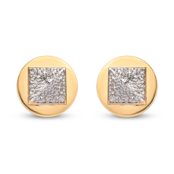 Sundays Child Stud Earrings (with Push Back) in Yellow Gold Tone
