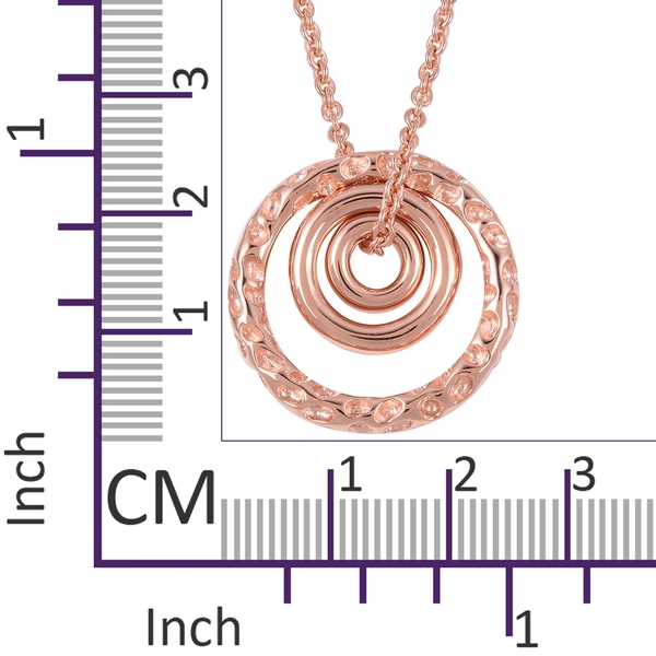 RACHEL GALLEY Rose Gold Overlay Sterling Silver 2 Pcs Necklace (Size 20) and Pendant, Silver wt 10.73 Gms.