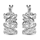Diamond Earrings (with Clasp) in Sterling Silver, Silver Wt. 6.30 Gms