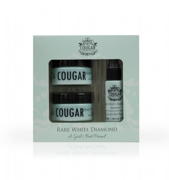 COUGAR- Rare White Diamond Set Pack- Rare White Diamond Day cream 50ml, Night cream 50ml and Facial 