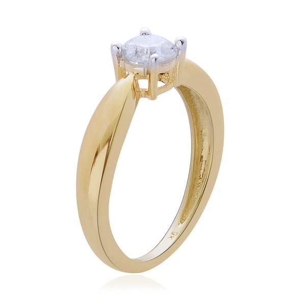 9K Y Gold SGL Certified Diamond (Rnd) (I3/ G-H) Solitaire Ring 0.500 Ct.