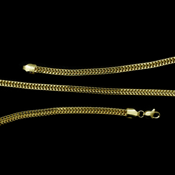 18K Y Gold Double Curb Chain (Size 20), Gold wt 10.00 Gms.