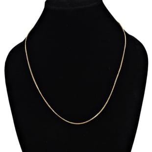 One Time Closeout 9K Yellow Gold Spiga Necklace (Size - 20)
