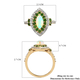 Ethiopian Welo Opal, Chrome Diopside and Natural Cambodian Zircon  Ring in Gold Overlay Sterling Silver 2.32 Ct.