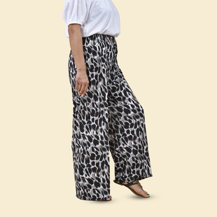 TAMSY Leopard Pattern Trousers - Black