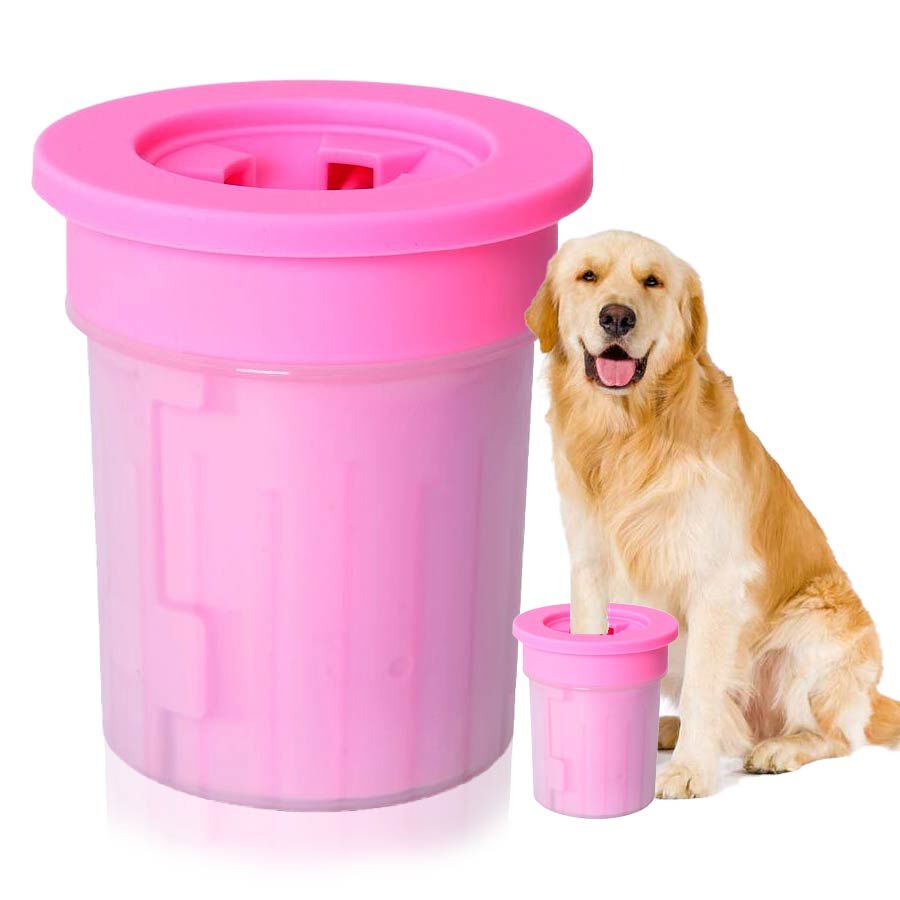 Pink Colour Pet Wash Feet Size 11.5x10 Cm