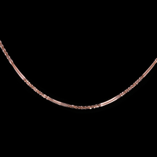 One Time Close Out Deal Italian Made- Rose Gold Overlay Sterling Silver Rock Chain (Size 30) with Lo
