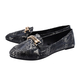 Croc Slip Snake Shoe in Black (Size 3)