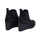 LA MAREY Wedge Heel Ankle Boots (Size 4) - Black