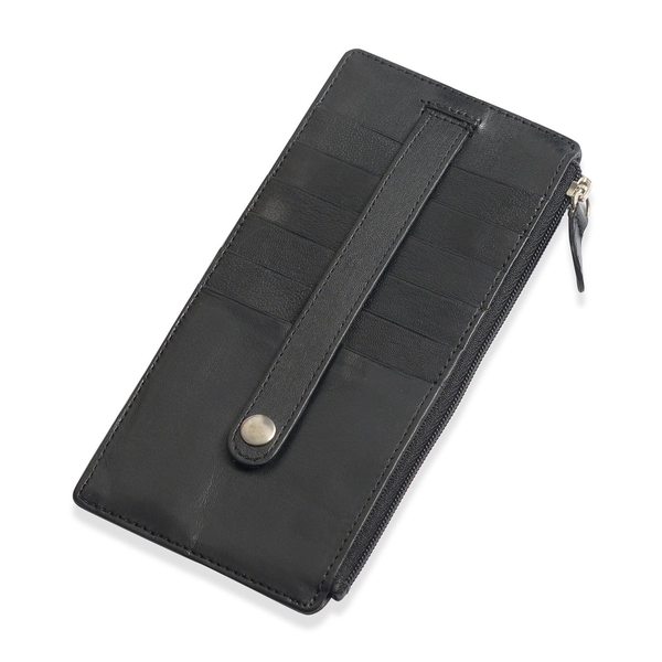 Genuine Leather RFID Blocker Black Colour Ladies Wallet