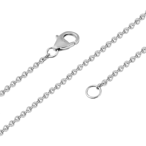 LucyQ 3D Star Collection - Rhodium Overlay Sterling Silver Necklace (Size - 18/20), Silver Wt. 8.80 Gms