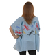 Tamsy Floral Embroidery Kaftan (One Size) - Blue