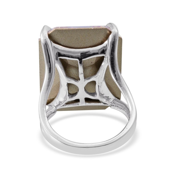 - AB Crystal (Oct) Ring in ION Plated Platinum Bond