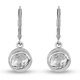Artisan Crafted Polki Diamond Lever Back Dangle  Earrings in Platinum Overlay Sterling Silver 0.50 C