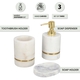 Set of 3 - Marble Bath Room (Brush Holder, Soap Dispenser and Soap Dish)