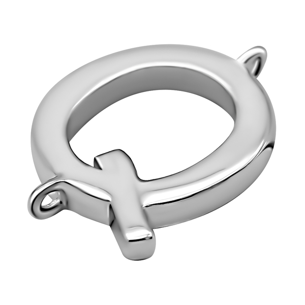 Platinum Overlay Sterling Silver Initial Q Charm