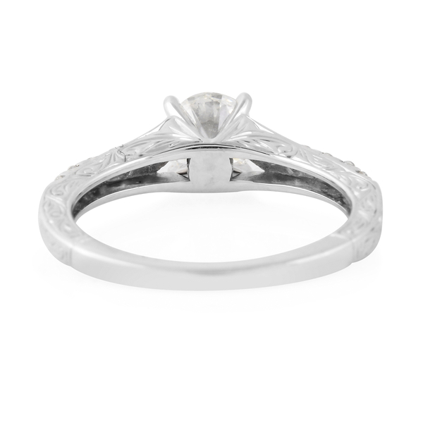 NY Close Out Deal 14K White Gold Diamond (Rnd) (I2/G-H) Ring 1.33 Ct.