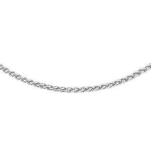 RHAPSODY 950 Platinum Spiga Necklace (Size - 20) with Spring Ring Clasp, Platinum wt 4.30 Gms