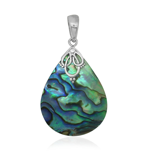 Royal Bali Collection Abalone Shell (Pear) Pendant in Sterling Silver 42.000 Ct.