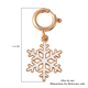 Christmas Snow Flower Enamelled Charm in Yellow Gold Tone