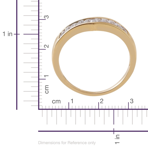 J Francis - 9K Y Gold (Bgt) Ring Made with Finest CZ