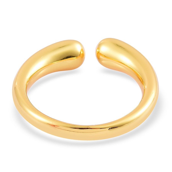 LucyQ Double Drip Ring in Yellow Gold Overlay Sterling Silver 5.17 Gms.