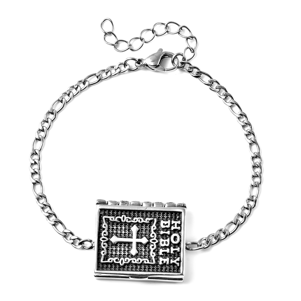 Holy Bible Bracelet (Size 7) in Stainless Steel