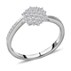 ELANZA Simulated Diamond Ring in Platinum Overlay Sterling Silver