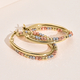 9K Tricolour Gold Diamond Cut Hoop Earrings,With Clasp Gold Wt. 3.04 Gms