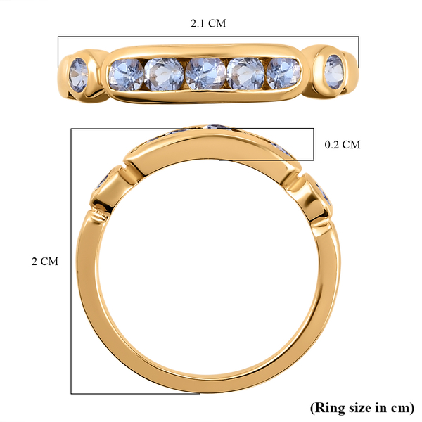 Tanzanite Ring in 14K Gold Overlay Sterling Silver
