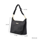 LA MAREY 100% Genuine Leather Hobo Bag with Detachable Strap (Size 27x20x13 Cm) - Black