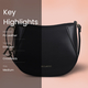 Bulaggi Collection - Kayla Crossbody Bag with Zipper Closure (Size 21x17x08cm) - Black