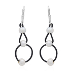 White Freshwater Pearl Earrings (with Lever Back) in Sterling Silver