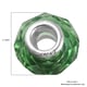 Charmes De Memoire Green Murano Style Glass Charm in Platinum Overlay Sterling Silver