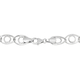 Platinum Overlay Sterling Silver Link Necklace (Size - 20) with Lobster Clasp, Silver Wt. 21.00 Gms