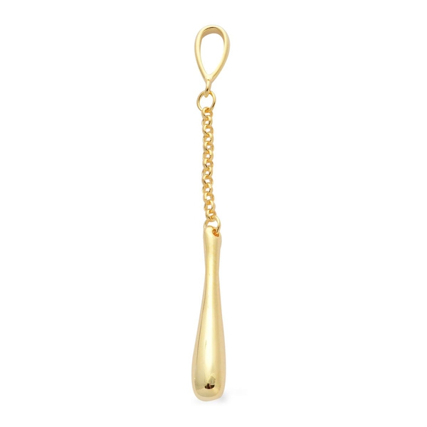 LucyQ Chain Drip Pendant in Yellow Gold Overlay Sterling Silver