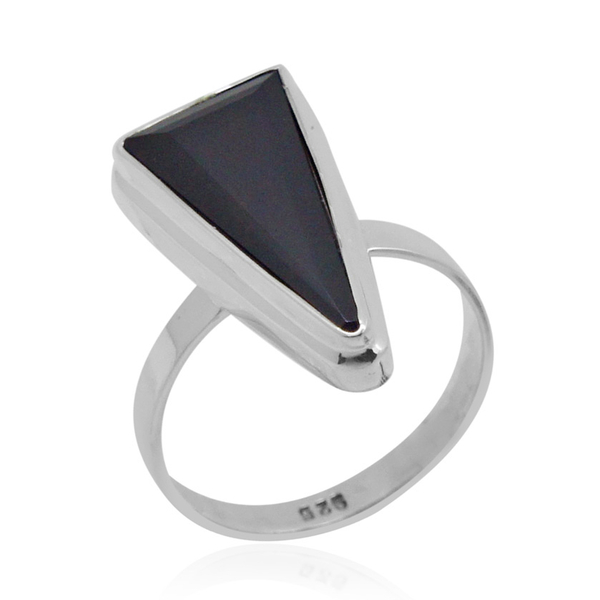 Royal Bali Collection Boi Ploi Black Spinel (Trl) Solitaire Ring in Sterling Silver 7.450 Ct.
