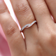 Diamond Ring in Rose Gold Overlay Sterling Silver
