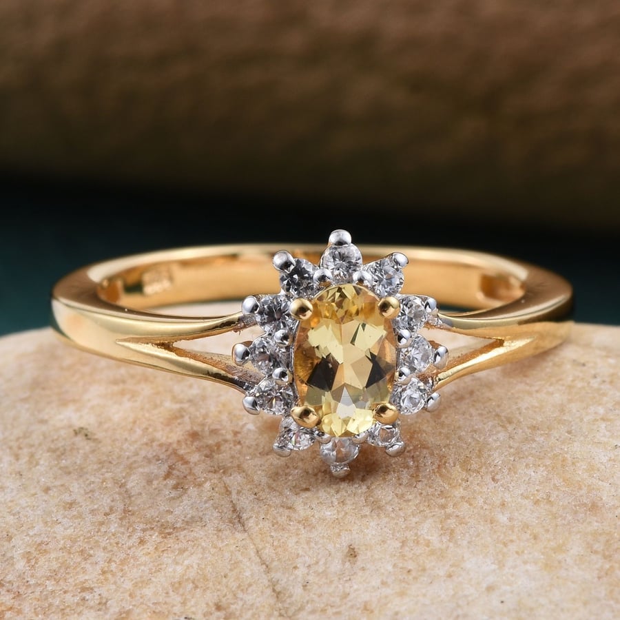 Marialite (Ovl 0.50 Ct), Natural Cambodian Zircon Ring in 14K Gold ...