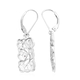 Diamond (Rnd) Leaves Earrings in Platinum Overlay Sterling Silver