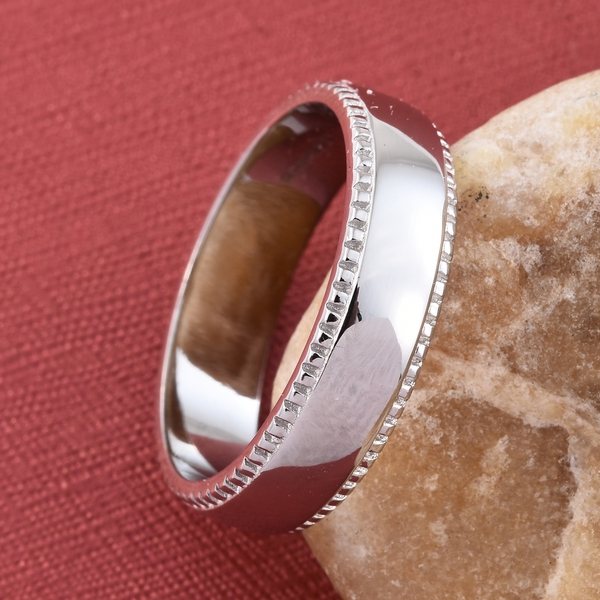 Milgrain 4mm Comfort Fit Wedding Ring in 950 Platinum 7.51 gms