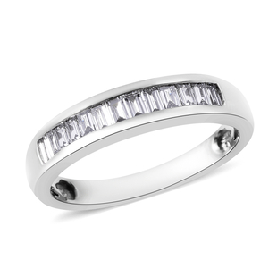 RHAPSODY 0.50 Ct Diamond Half Eternity Band Ring in 950 Platinum 5.25 Grams IGI Certified VS EF
