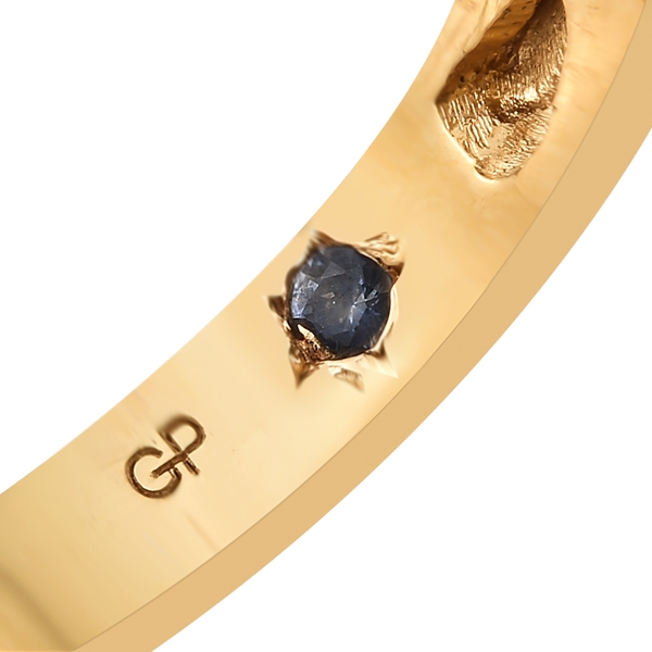 GP Larimar (Ovl), Kanchanaburi Blue Sapphire Ring in 14K Gold Overlay Sterling Silver 8.500 Ct.