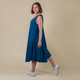TAMSY 100% Viscose Womens Print Dress (Size:60x105Cm) - Blue - Size 10-22